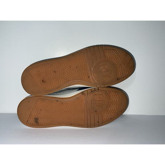 Lauren Ralph Lauren Hailey low top sneakers Women’s Size 7 Blue And White - Picture 5 of 10